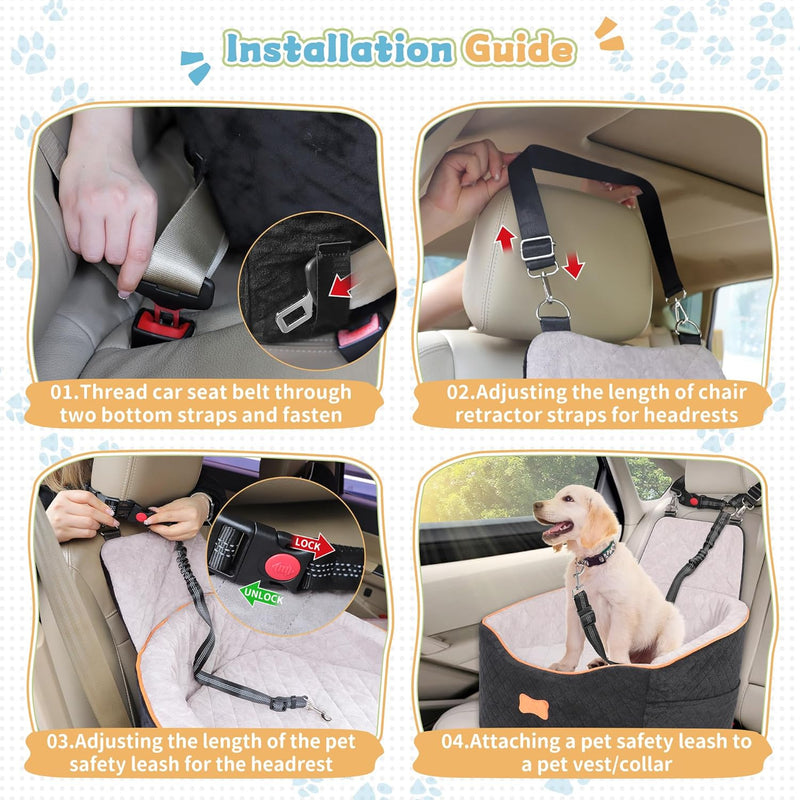 Dog Car Seats for Small Medium Dogs Detachable