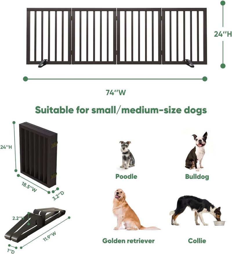 Dog Gates for Doorways Foldable Gate