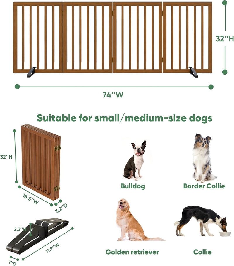 Dog Gates for Doorways Foldable Gate