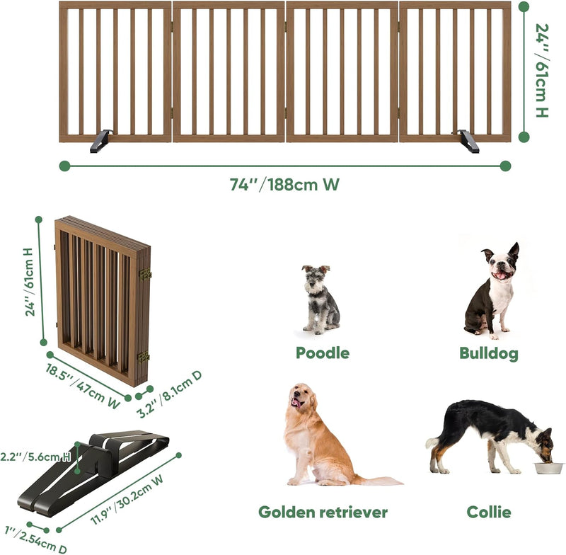 Dog Gates for Doorways Foldable Gate