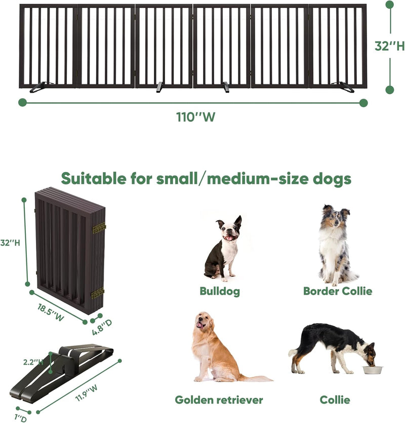 Dog Gates for Doorways Foldable Gate