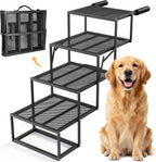 Dog Ramp Car Foldable Wide 4 Step Stairs