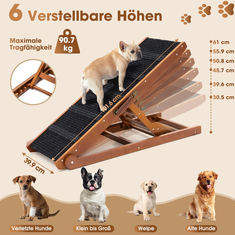 Dog Ramp for Bed Foldable Small to Large