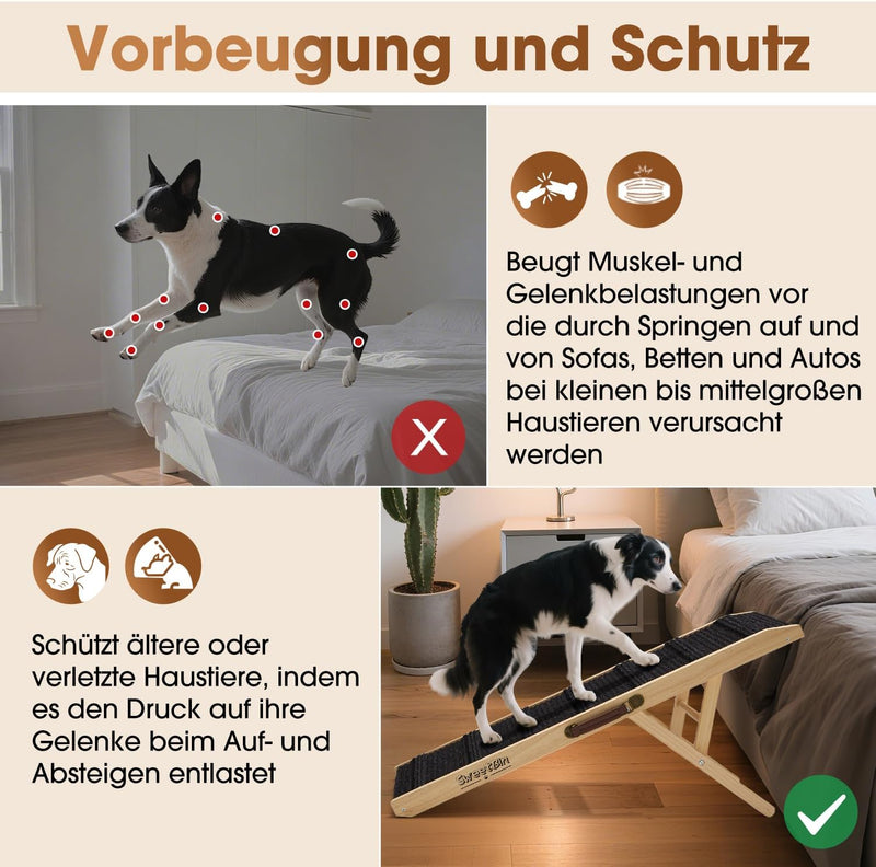 Dog Ramp for Bed Foldable Small to Large