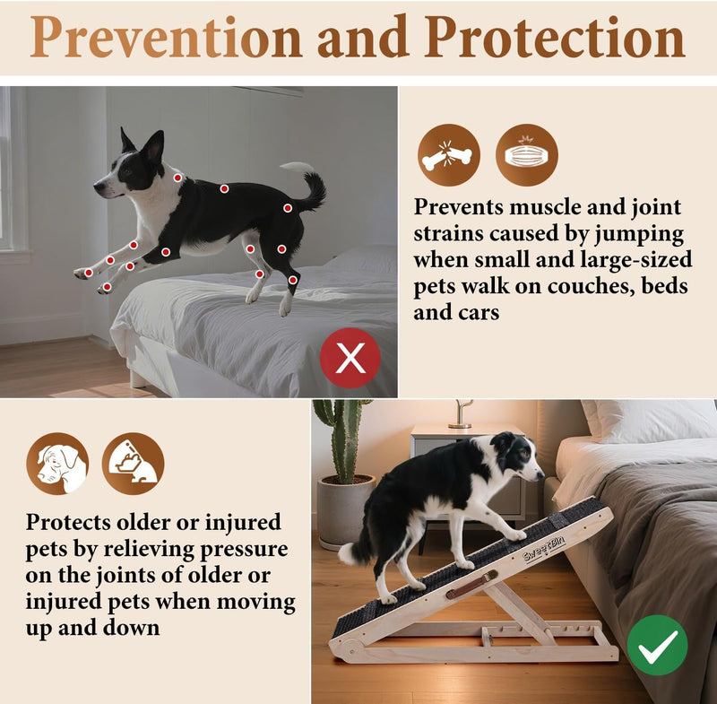 Dog Ramp for Bed Foldable Small to Large