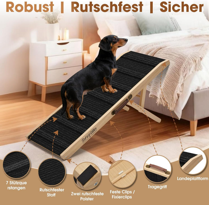 Dog Ramp for Bed Foldable Small to Large