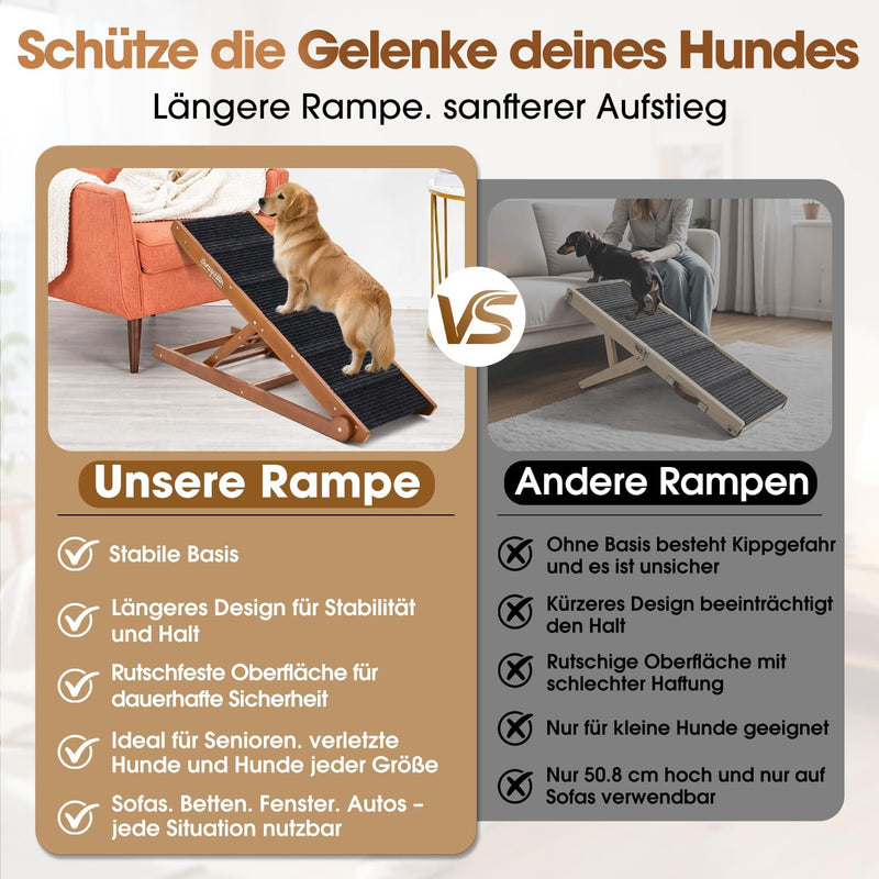 Dog Ramp for Bed Foldable Small to Large