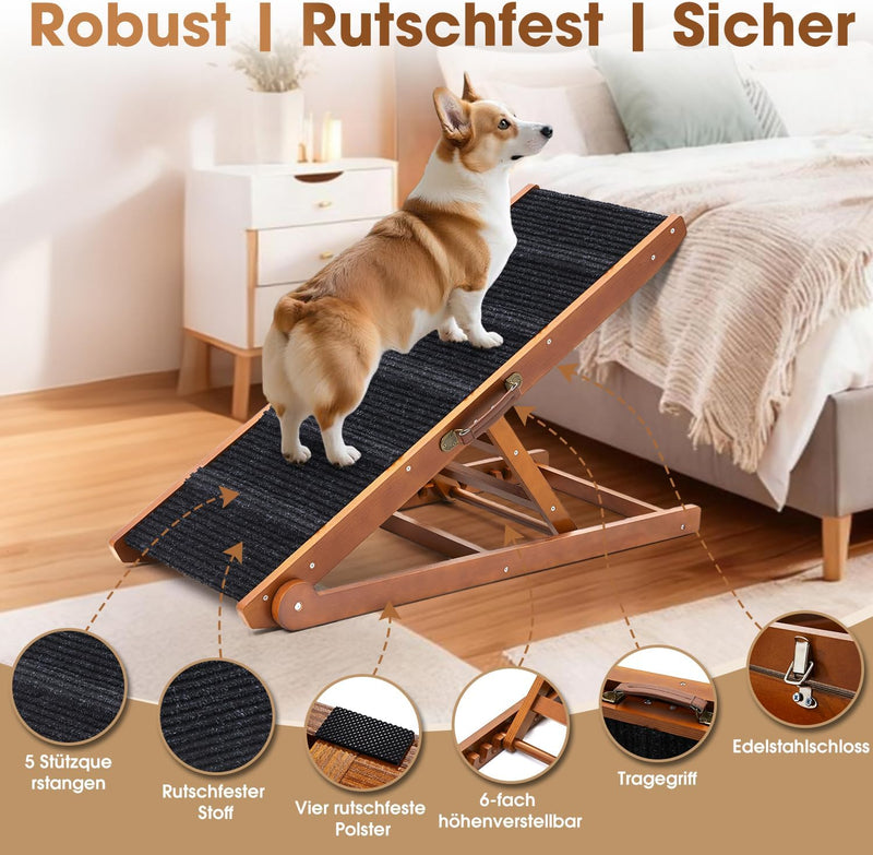 Dog Ramp for Bed Foldable Small to Large