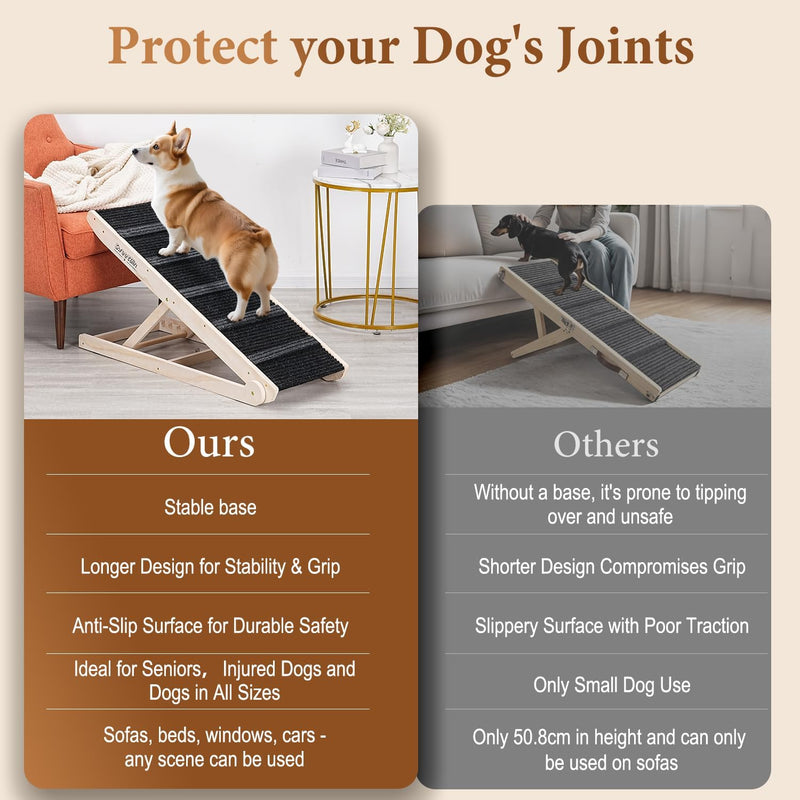 Dog Ramp for Bed Foldable Small to Large