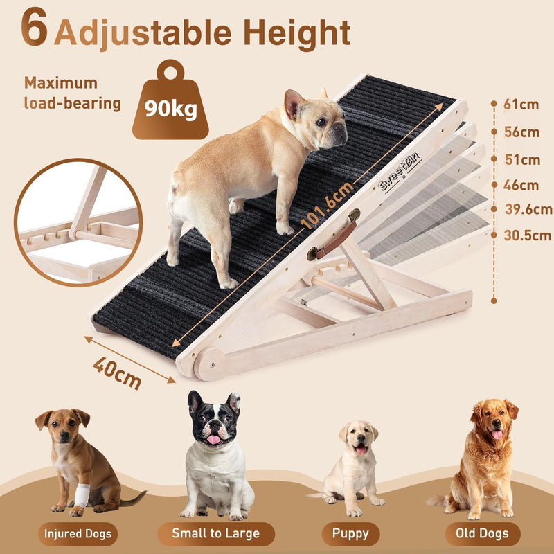 Dog Ramp for Bed Foldable Small to Large