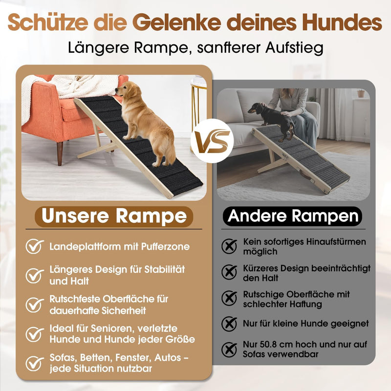 Dog Ramp for Bed Foldable Small to Large