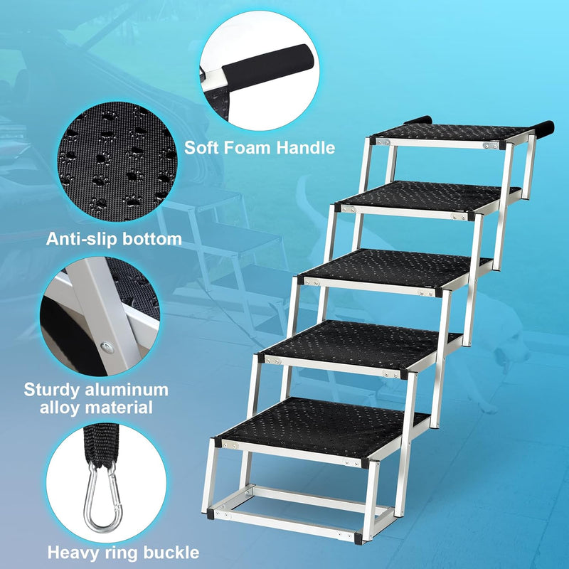 Dog Stairs for Car Collapsible Steps Ramp