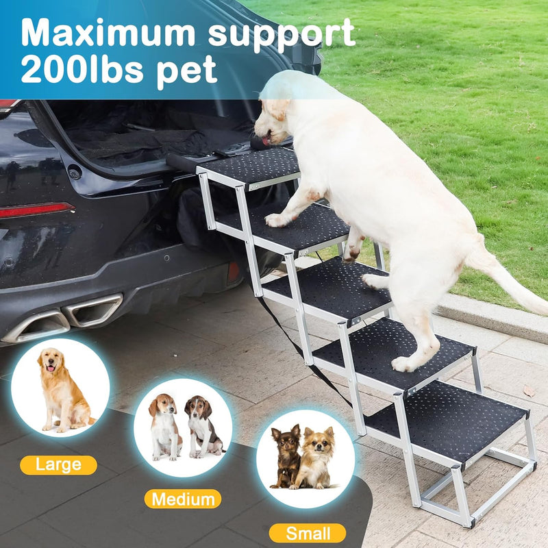 Dog Stairs for Car Collapsible Steps Ramp