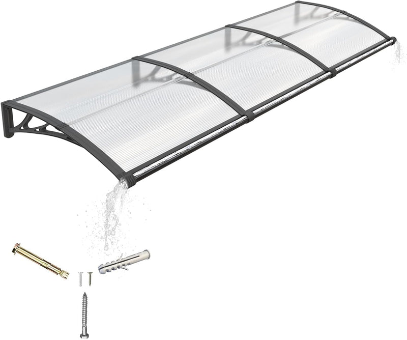 Door Canopy Outdoor Awning with Drainage