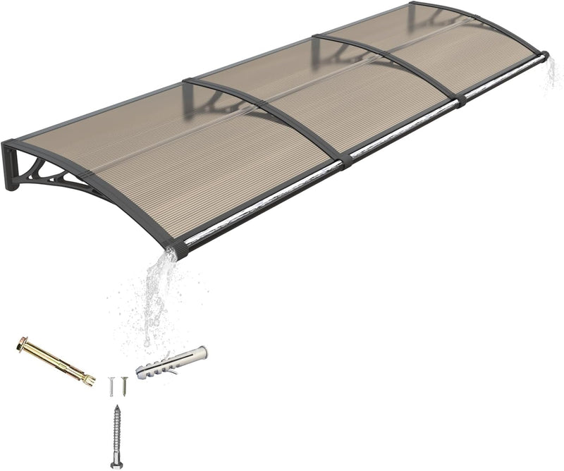 Door Canopy Outdoor Awning with Drainage
