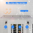 Door Canopy Outdoor Awning with Drainage