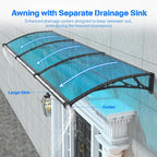 Door Canopy Outdoor Awning with Drainage