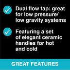Dorchester Brushed Nickel Dual Flow Kitchen Sink Mixer