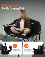 Double Camping Chair for Adults Up to 300