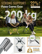 Double Camping Chair for Adults Up to 300