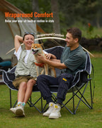 Double Camping Chair for Adults Up to 300