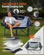 Double Camping Chair for Adults Up to 300