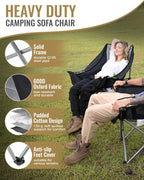 Double Camping Chair for Adults Up to 300