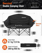 Double Camping Chair for Adults Up to 300
