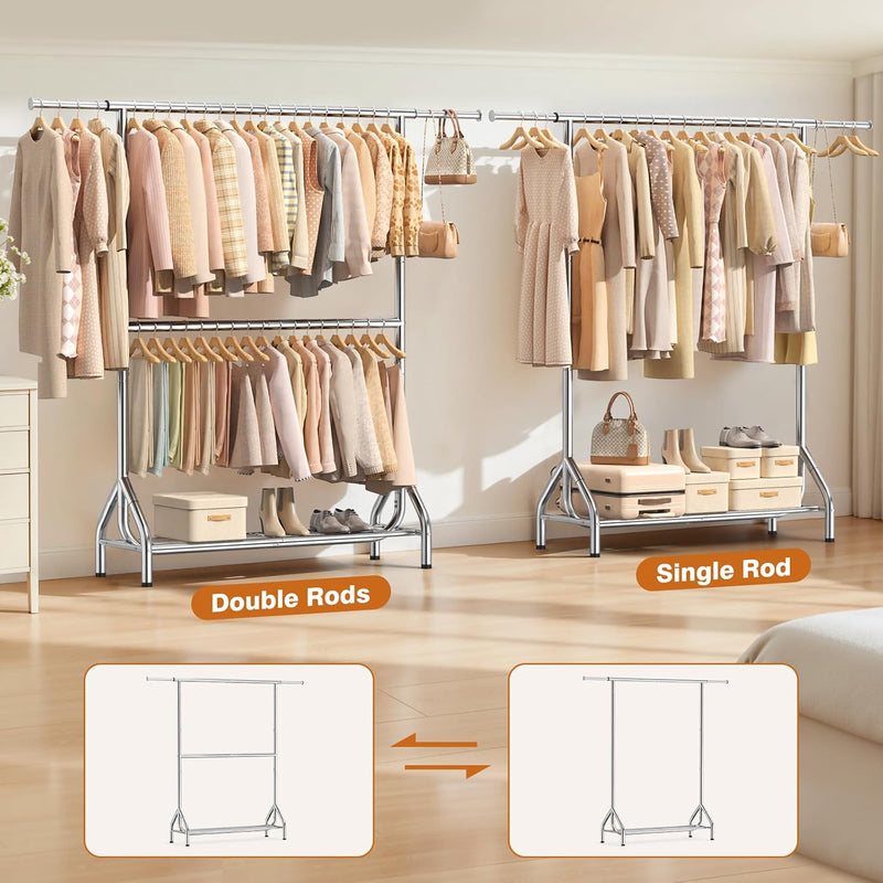 Double Clothes Rail Heavy Duty