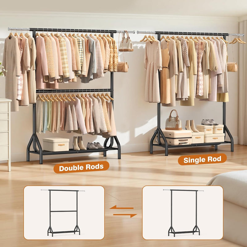 Double Clothes Rail Heavy Duty