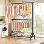 Double Clothes Rail Heavy Duty
