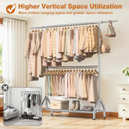 Double Clothes Rail Heavy Duty