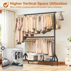 Double Clothes Rail Heavy Duty