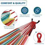 Double Cotton Hammock with Space-Saving Steel Stand