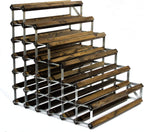 Double Depth 54 Bottle Dark Oak Stained Wood