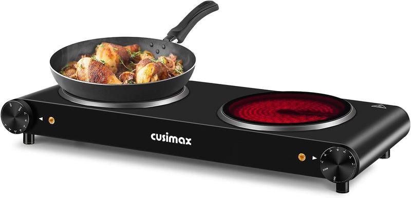 Double Electric Hob Portable Ceramic Hot Plate 2400W