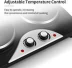 Double Electric Hob Portable Ceramic Hot Plate 2400W