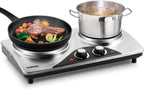 Double Electric Hob Portable Ceramic Hot Plate 2400W