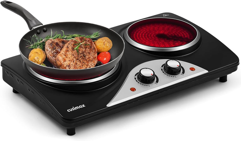 Double Electric Hob Portable Ceramic Hot Plate 2400W