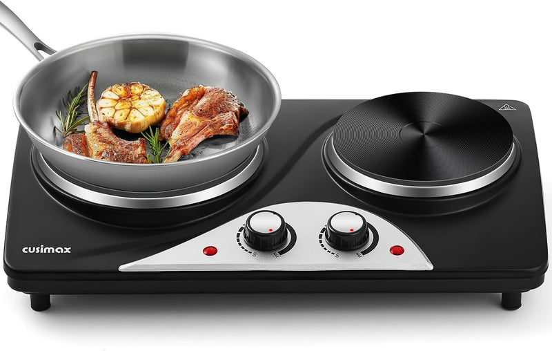 Double Electric Hob Portable Ceramic Hot Plate 2400W