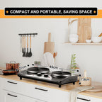 Double Electric Hob Portable Ceramic Hot Plate 2400W
