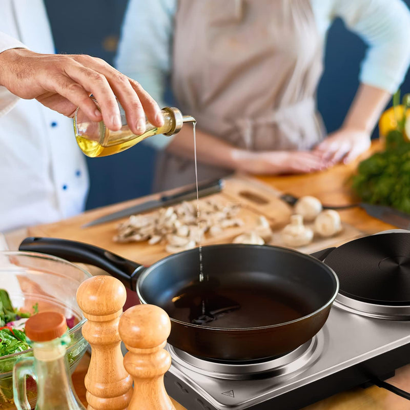 Double Electric Hob Portable Ceramic Hot Plate 2400W