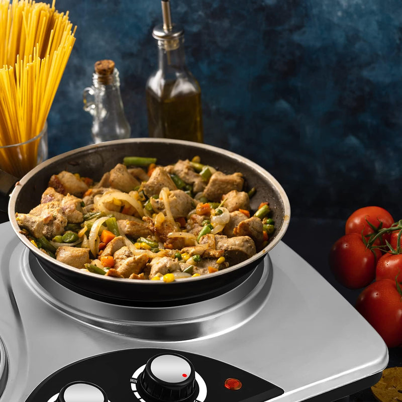 Double Electric Hob Portable Ceramic Hot Plate 2400W