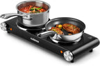 Double Hot Plate 2400W Electric Hob Ceramic Portable