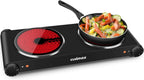 Double Hot Plate 2400W Electric Hob Ceramic Portable