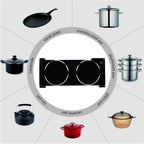 Double Hot Plate 2400W Electric Hob Ceramic Portable