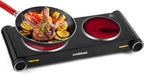 Double Hot Plate 2400W Electric Hob Ceramic Portable