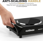 Double Hot Plate 2400W Electric Hob Ceramic Portable