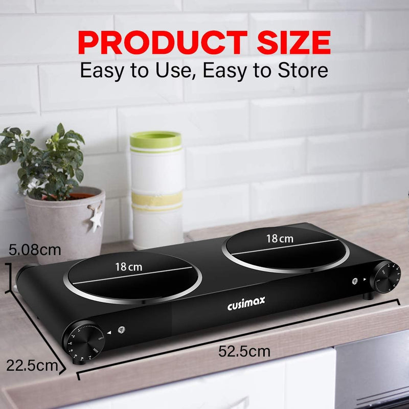 Double Hot Plate 2400W Electric Hob Ceramic Works