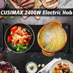 Double Hot Plate 2400W Electric Hob Ceramic Portable